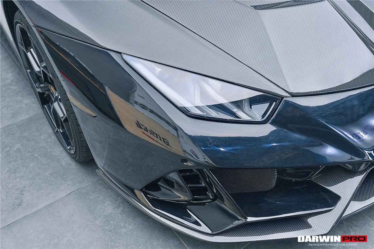 2015 - 2025 Lamborghini Huracan LP610 & LP580 & EVO & Tecnica EVO-4WD Style Partial Carbon Front Bumper